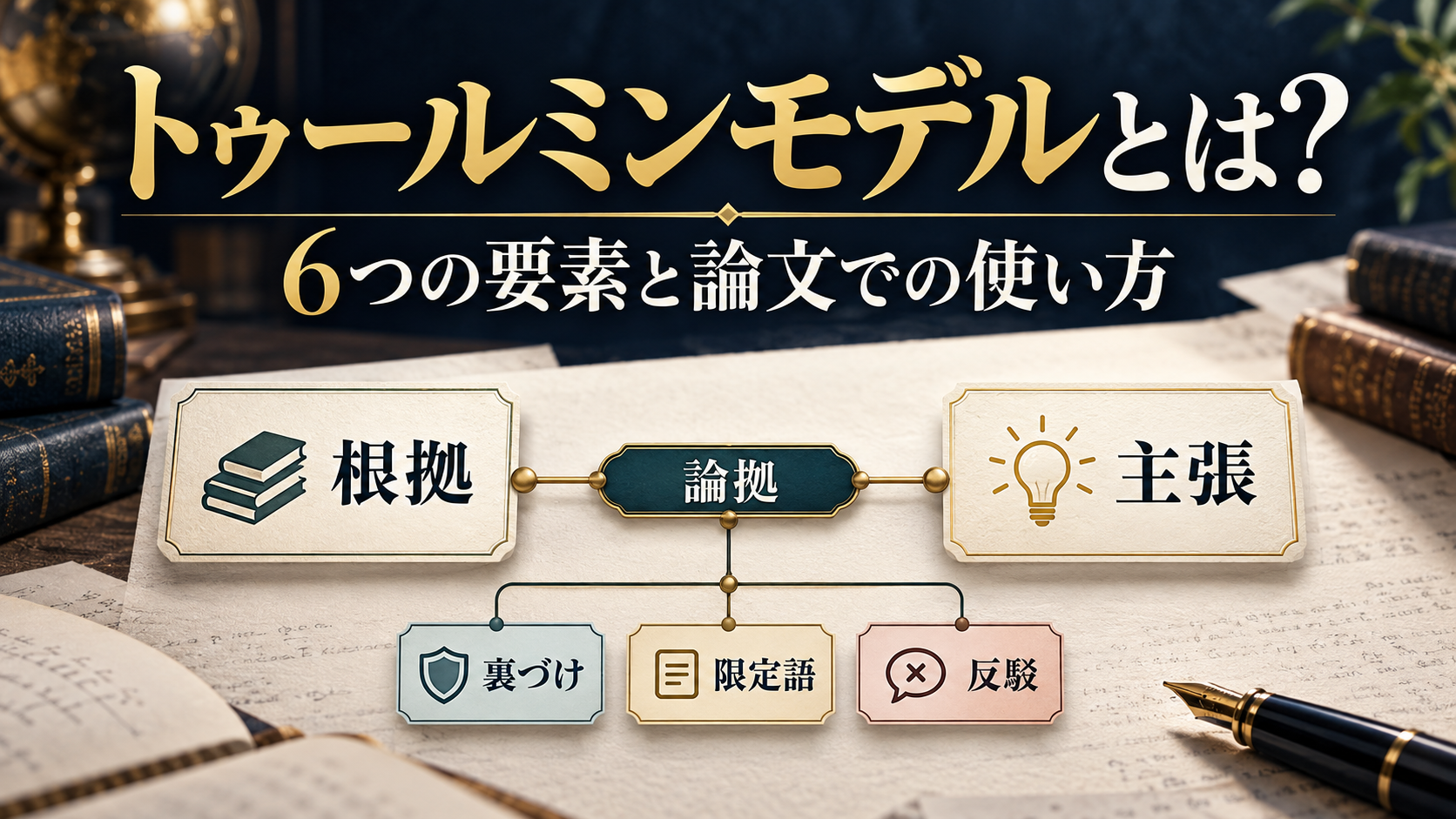 トゥールミンモデルとは？6つの要素・使い方・論文での活用をわかり