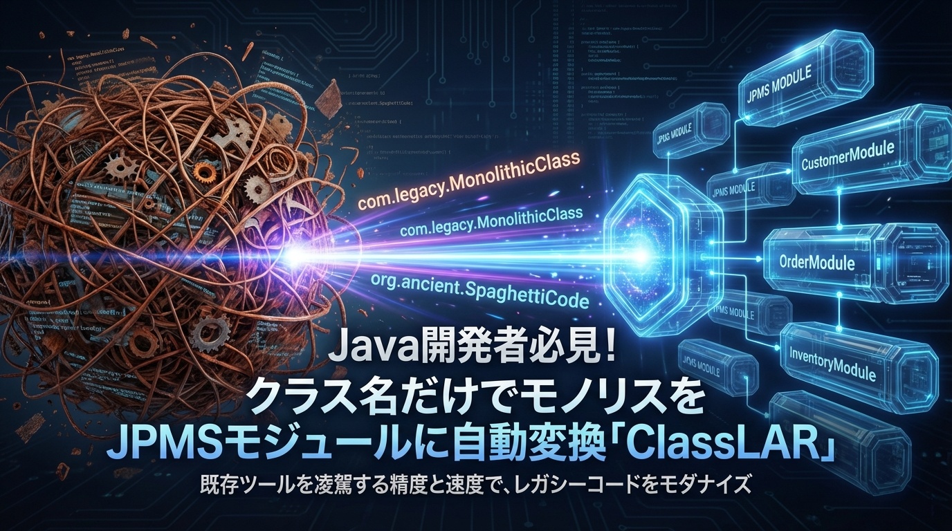 Java開発者必見！クラス名だけでモノリシックなJavaプロジェクトをJPMSモジュールに自動変換する「ClassLAR」 | Scholar ...