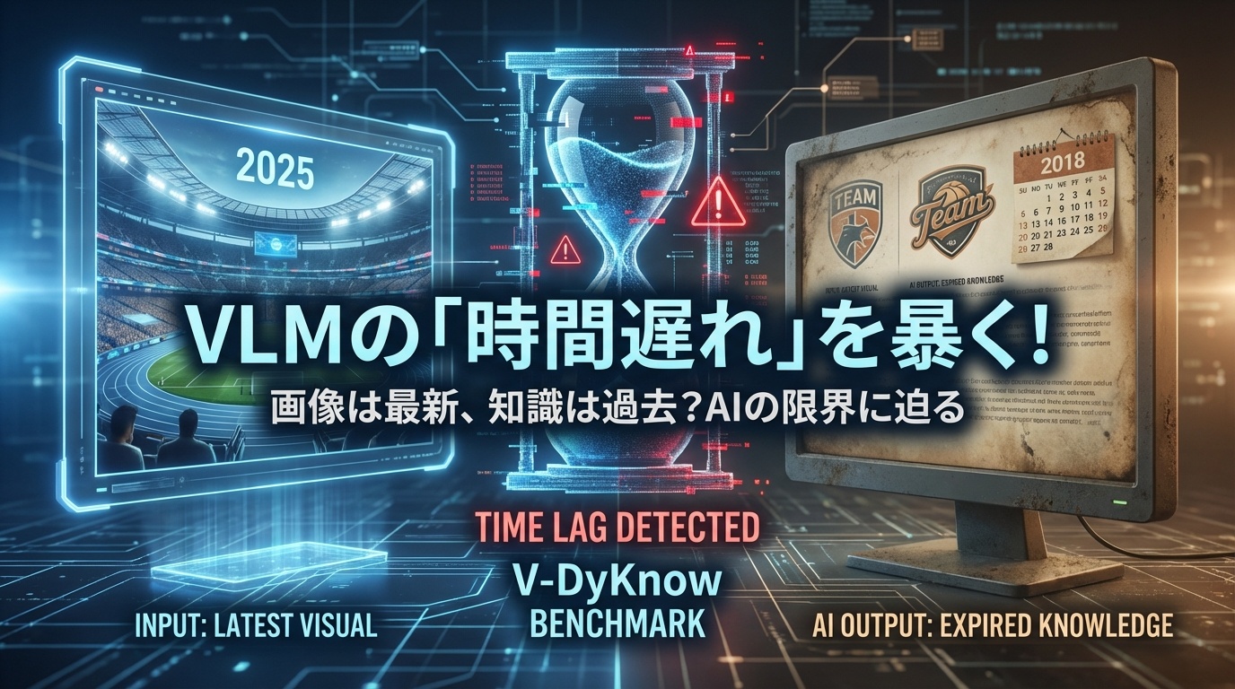 V-DyKnowが暴く！VLMの「時間遅れ」問題：画像を見てもAIは古い情報を話す？ | Scholar Compass