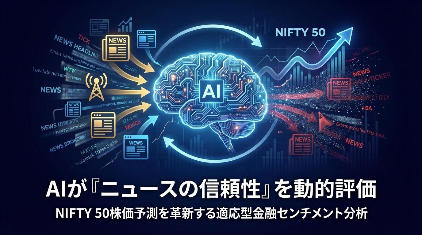 AIがニュースソースの信頼性を動的に評価！：NIFTY 50株価予測を革新する適応型金融センチメント分析 | Scholar Compass