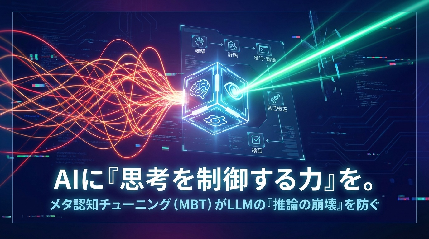 AIに「考える力」だけでなく「考え方を制御する力」を！メタ認知チューニングMBT | Scholar Compass