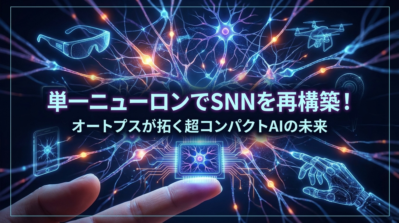 単一ニューロンでSNNを再構築！オートプスが拓く超コンパクトAIの未来 | Scholar Compass