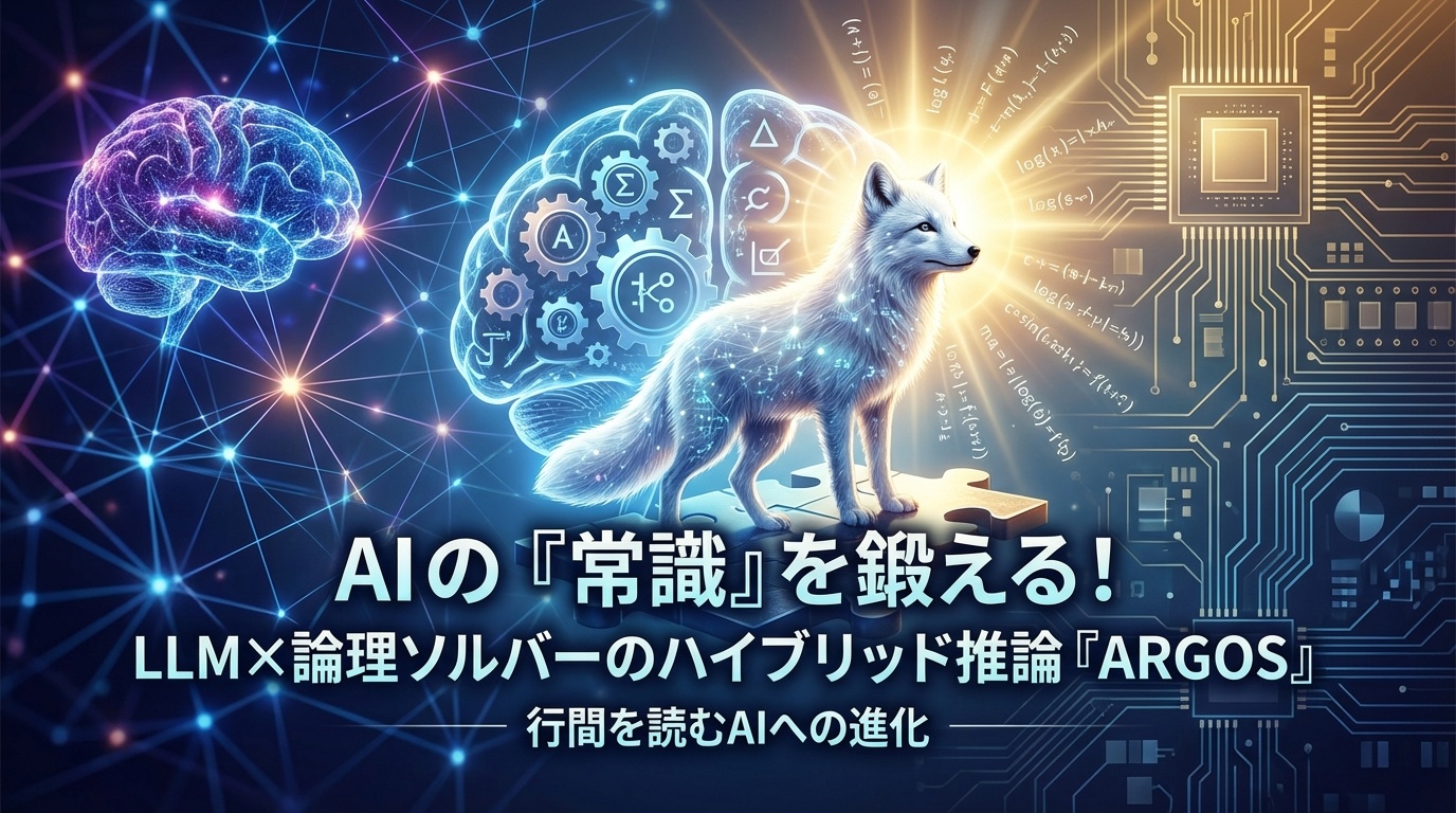 AIの「常識」を鍛える！LLMと論理ソルバーのハイブリッド推論「ARGOS」 | Scholar Compass