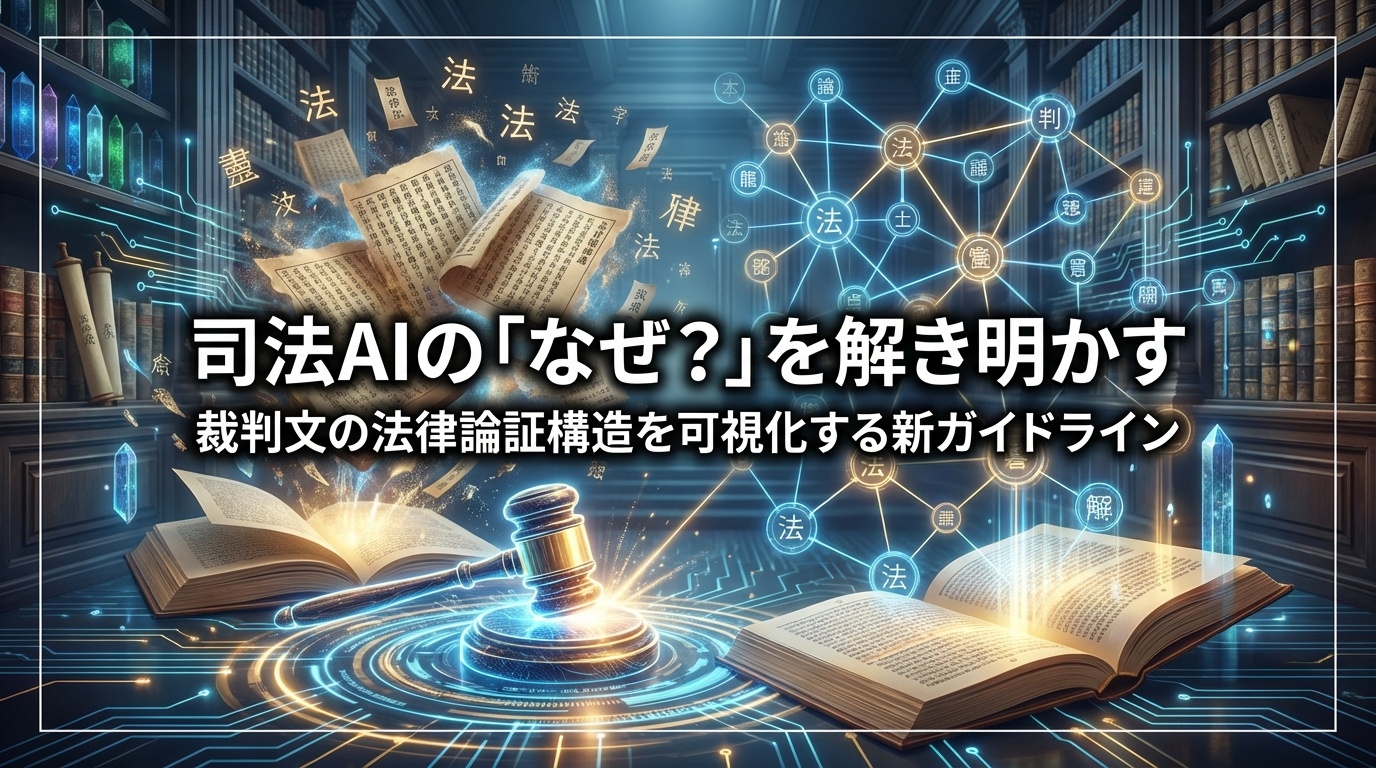 司法AIの「なぜ？」を解き明かす！裁判文の法律論証構造を可視化する新ガイドライン | Scholar Compass