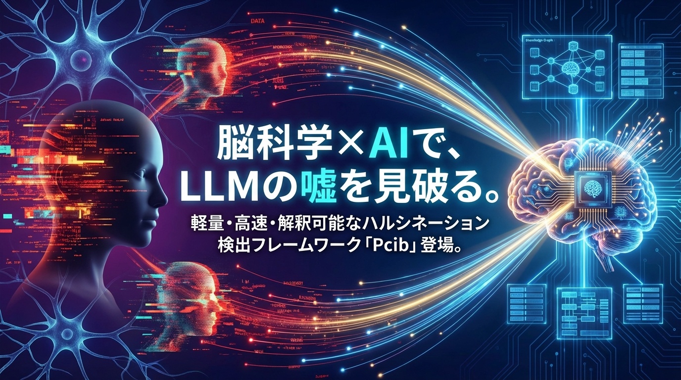 LLMの「もっともらしい嘘」を見破る！脳科学×AIで実現する、軽量・高速・解釈可能なハルシネーション検出フレームワーク「Pcib ...