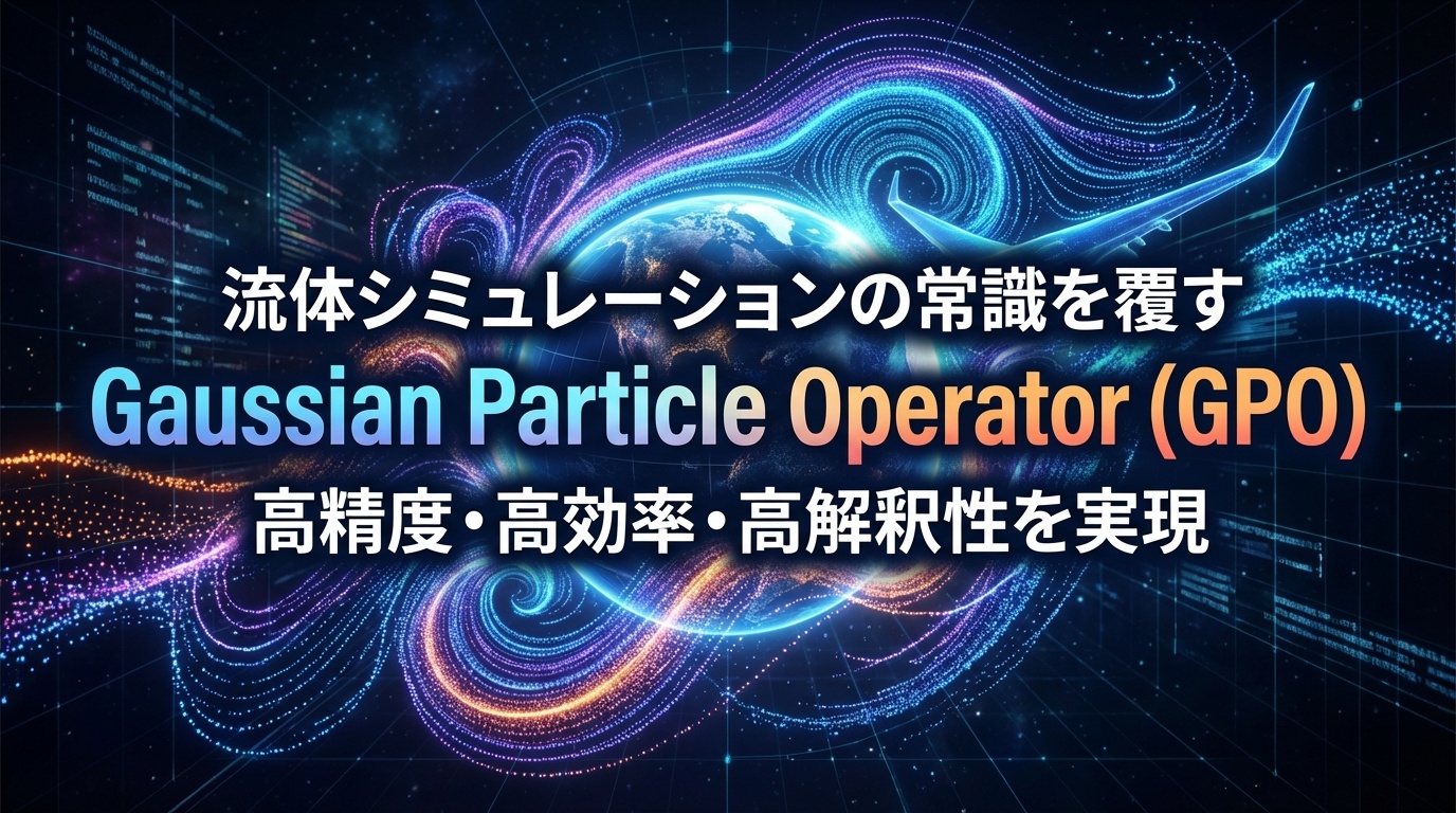 流体シミュレーションの常識を覆す：高精度・高効率・高解釈性を実現するGaussian Particle Operator (GPO ...