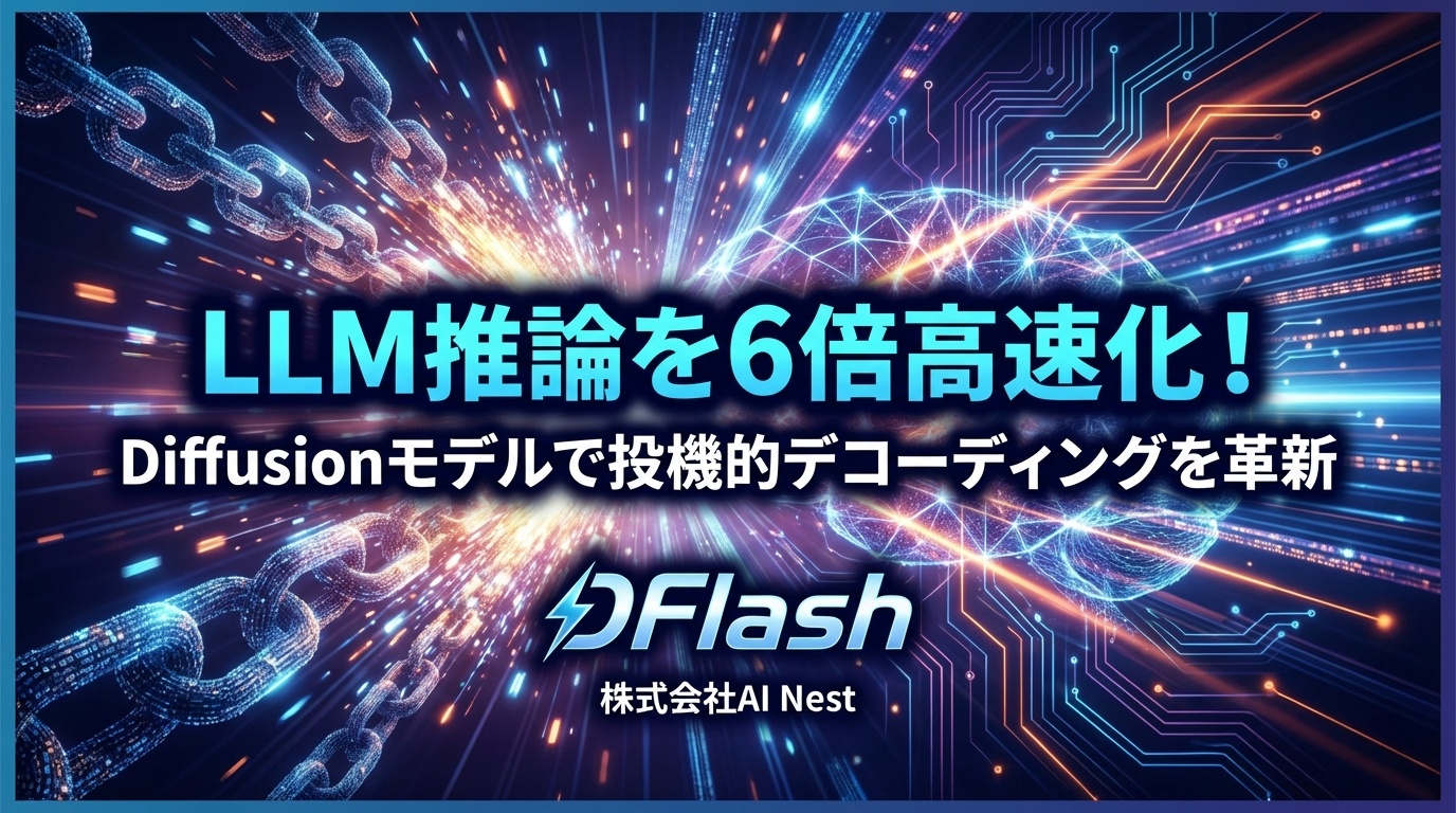 LLM推論を6倍高速化！DFlashがDiffusionモデルで投機的デコーディングを革新 | Scholar Compass