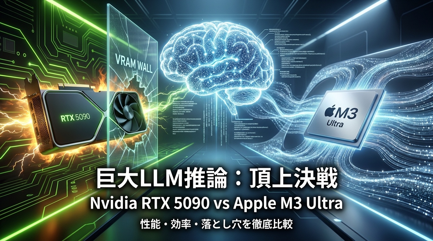 Nvidia RTX 5090 vs Apple M3 Ultra：巨大LLM推論の「性能」「効率」「落とし穴」を徹底比較 | Scholar ...