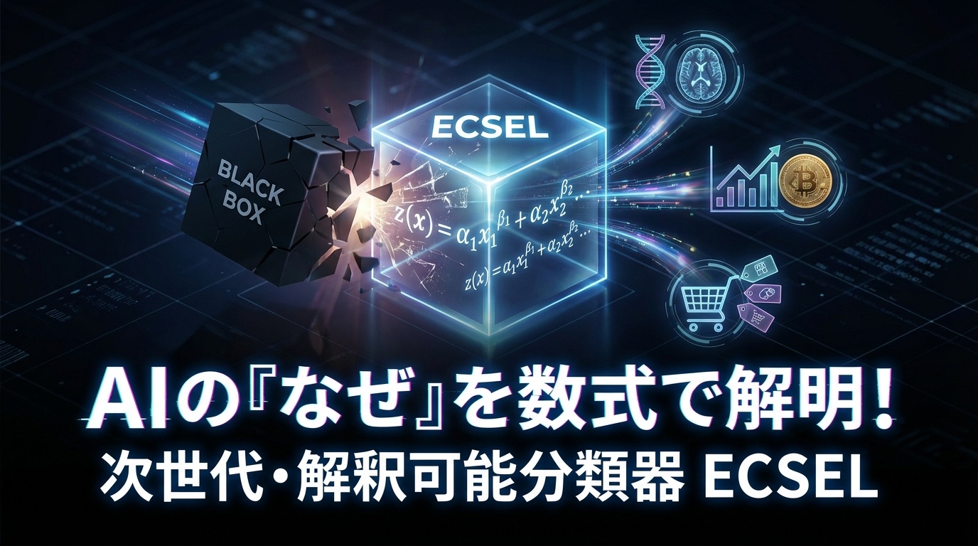 ECSEL徹底解説：AIの「なぜ」を数式で解き明かす、次世代の解釈可能分類器 | Scholar Compass
