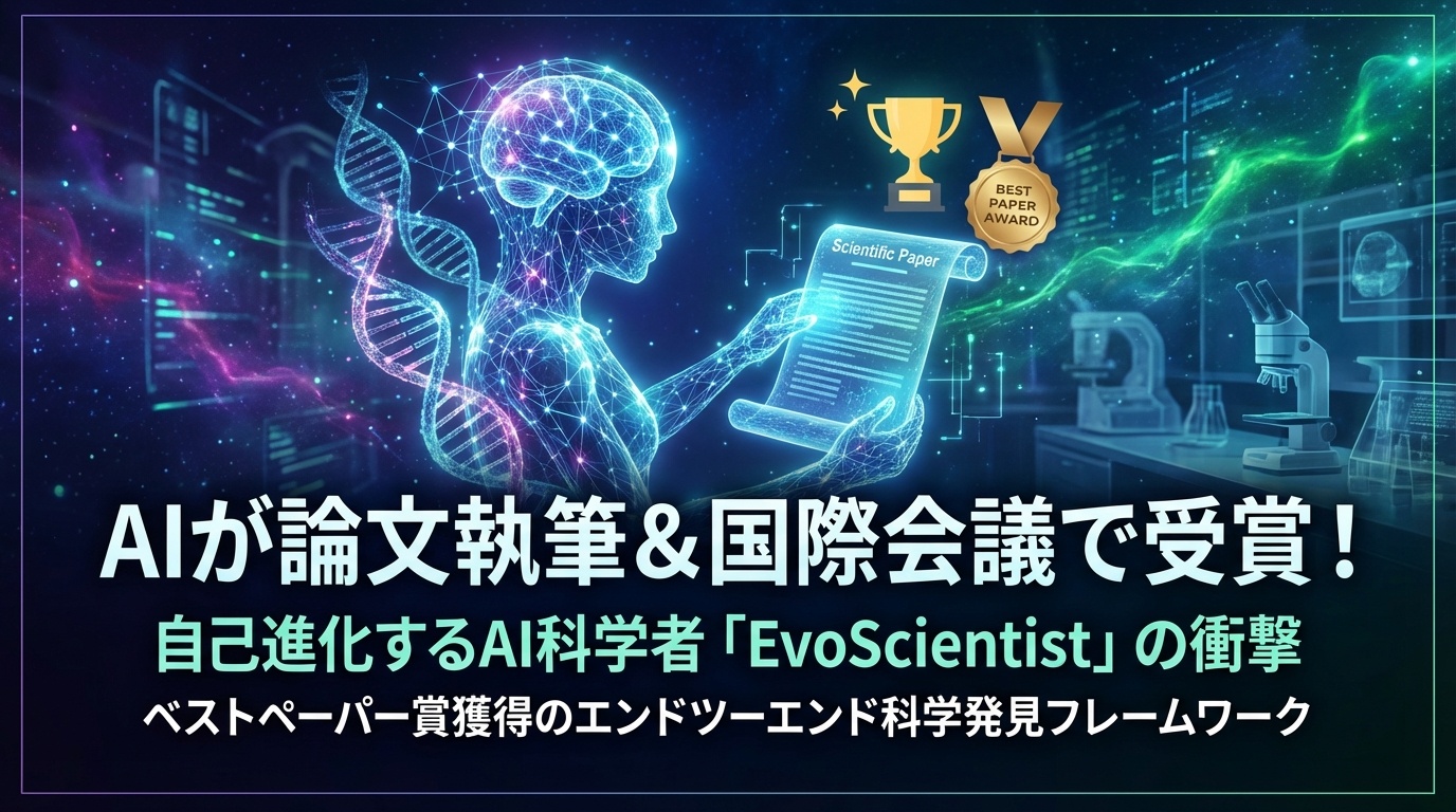 AIが論文を書き、賞まで取る時代へ：自己進化するAI科学者「EvoScientist」の衝撃 | Scholar Compass