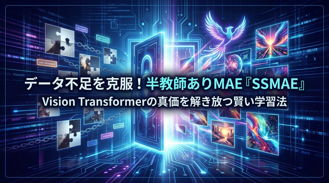データ不足を克服！半教師ありMAE「SSMAE」でVision Transformerの可能性を解き放つ | Scholar Compass