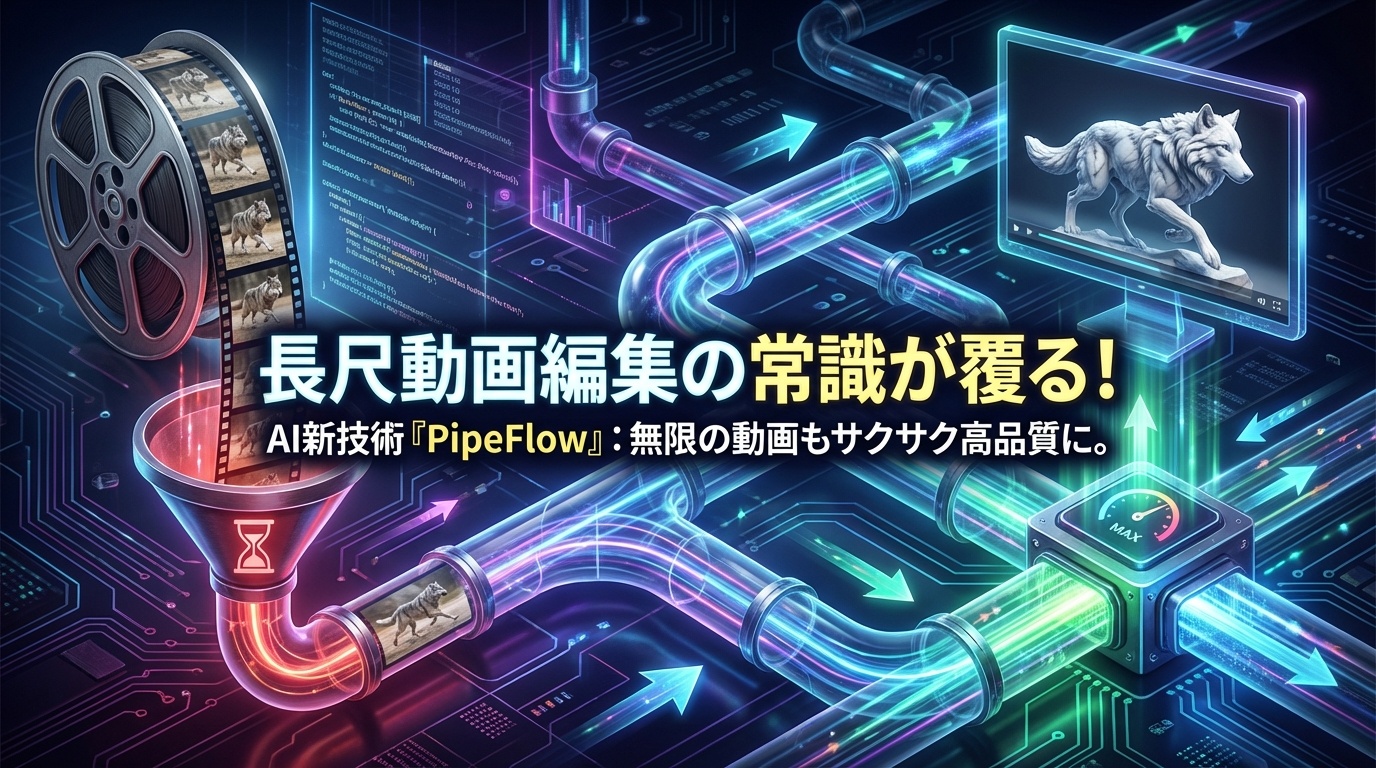 PipeFlowが動画編集の常識を変える：長尺動画もサクサク、高品質AI編集の秘密 | Scholar Compass